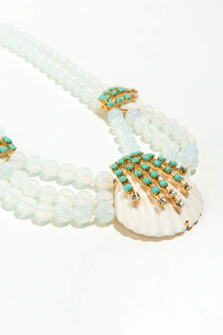 Lele Sadoughi Seafoam Seashell Necklace Lele Sadoughi Seafoam Seashell Necklace
