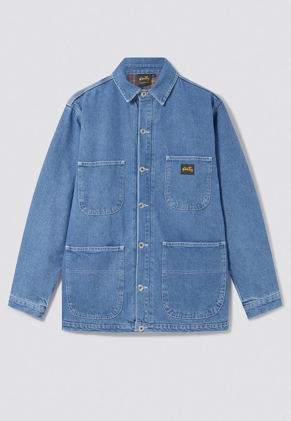 carhartt denim barn coat stonewashed