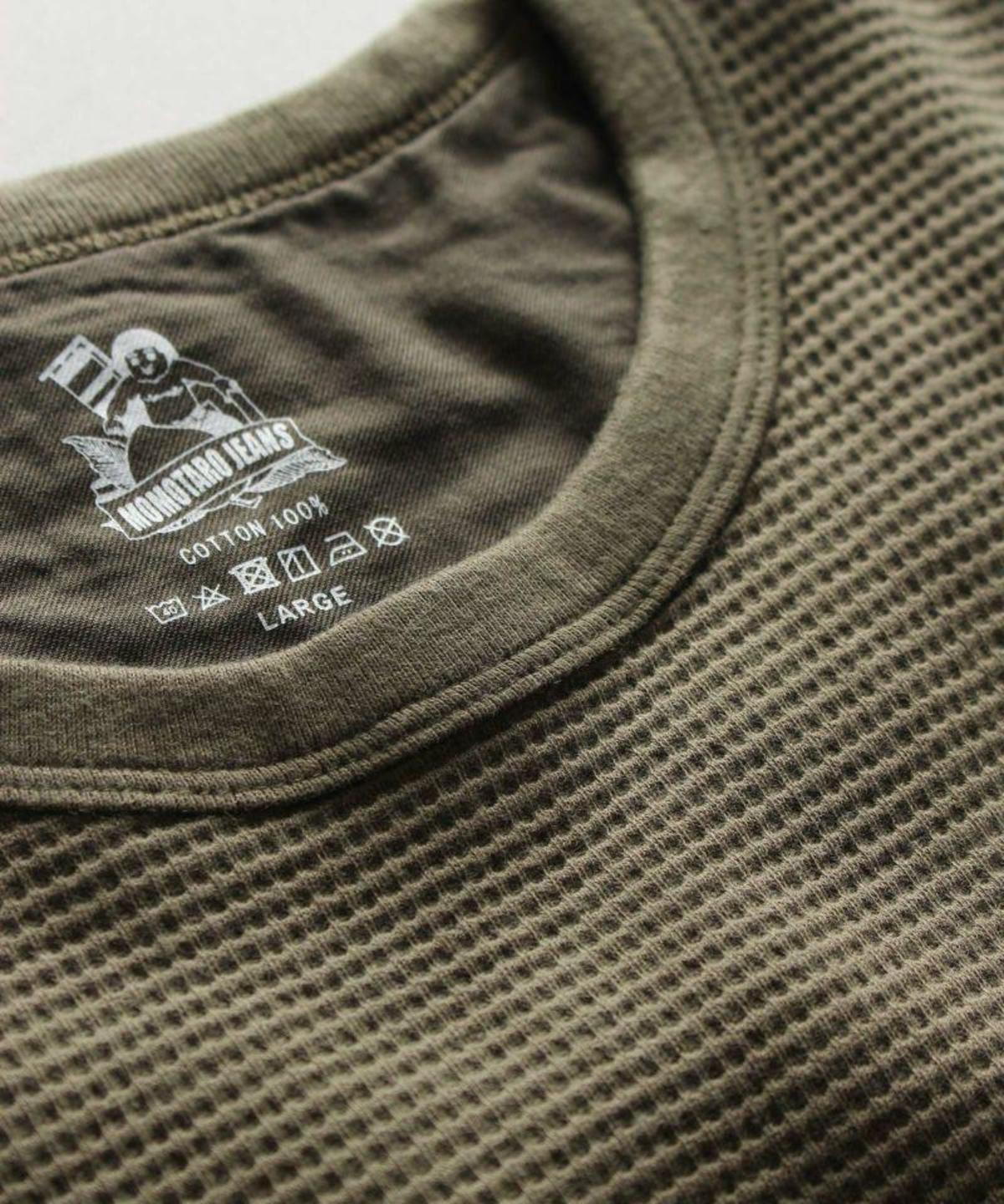 Momotaro Jeans Momotaro GTB Longsleeve Thermal t-shirt - Olive 