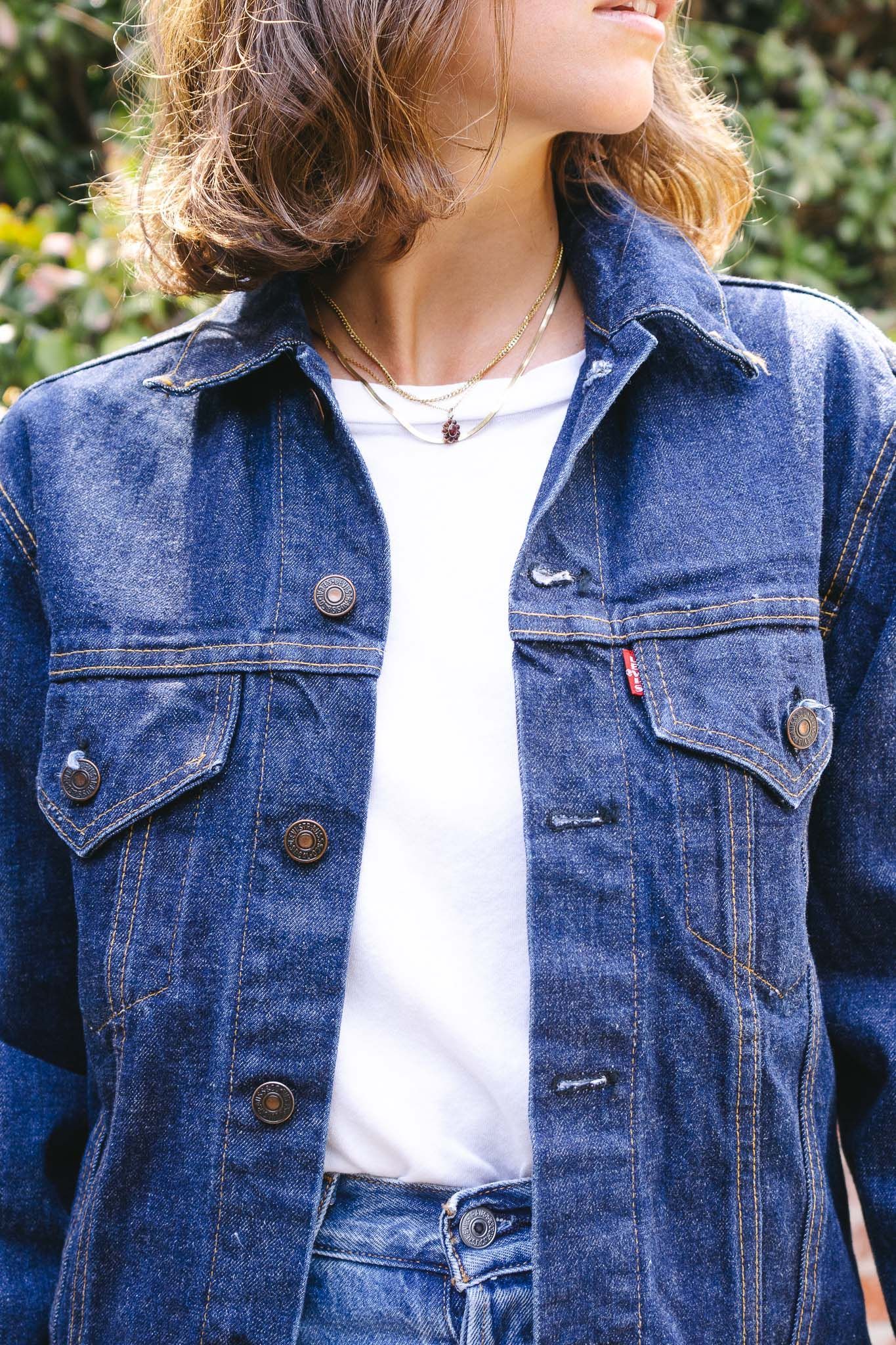 Vintage The Canyon Vintage Levi's Patch Jacket blue Garmentory