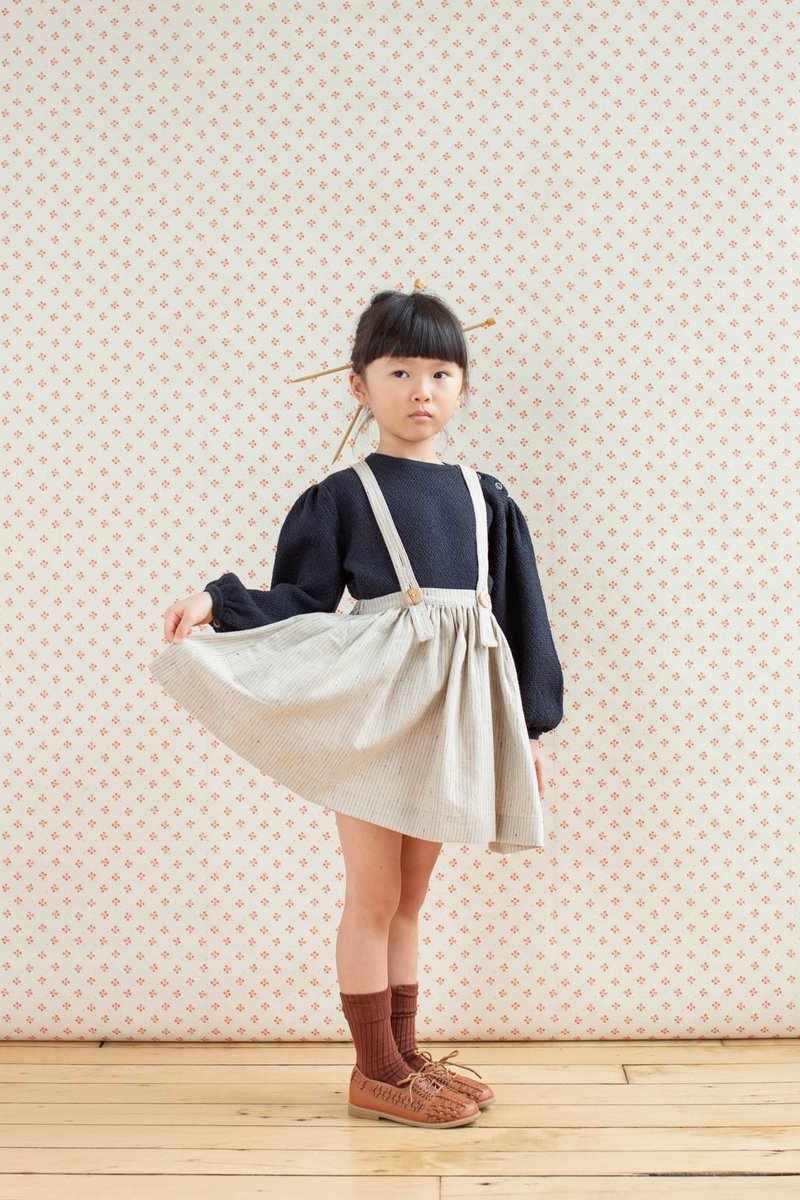 soorploom ソアプルーム　Mavis skirt 4y 104cm soor ploom mavis skirt in dusk needlepoint print at Little