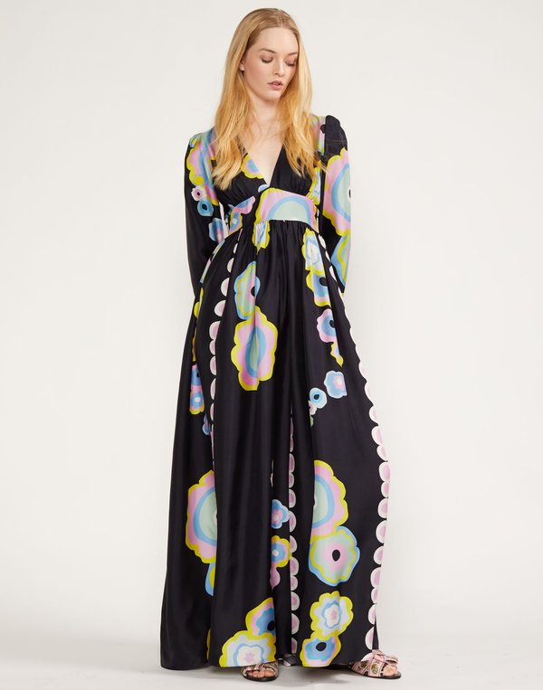 applique detail maxi dress SEA NY LILIANA APPLIQUE MAXI TANK DRESS