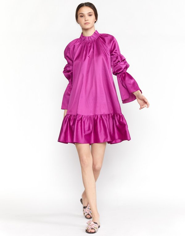 Cynthia Rowley Esme Cotton Dress - Magenta | Garmentory