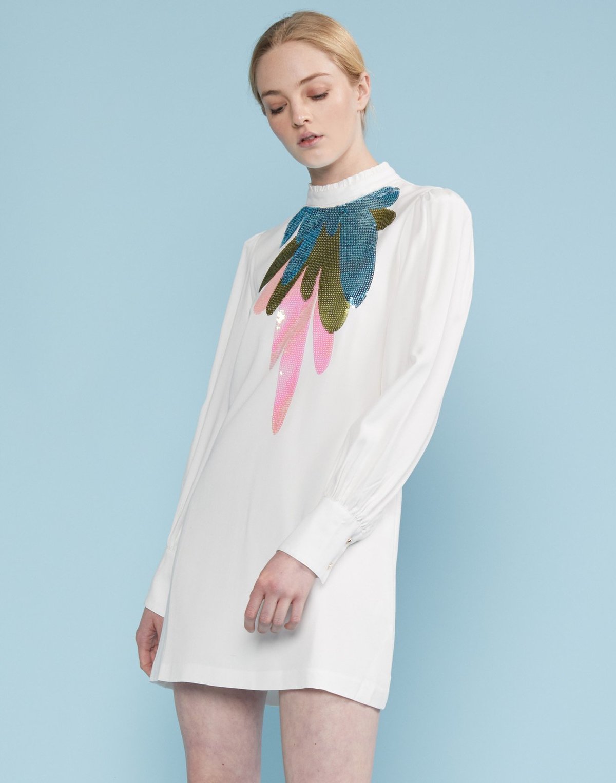 Cynthia Rowley Harper Sequin Embroidered Mini Dress - White Multi |  Garmentory
