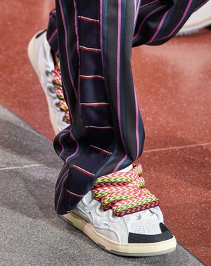 Lanvin Skate Leather Curb Sneakers 