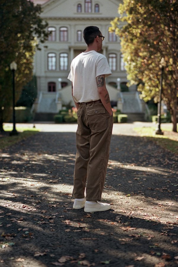 Engineered Garments 8W Corduroy Fatigue Pant - Khaki | Garmentory