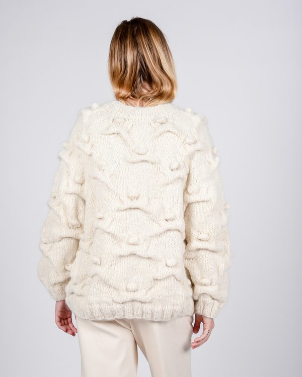 Wol Hide Handknit Suri Alpaca Pullover - Cloud