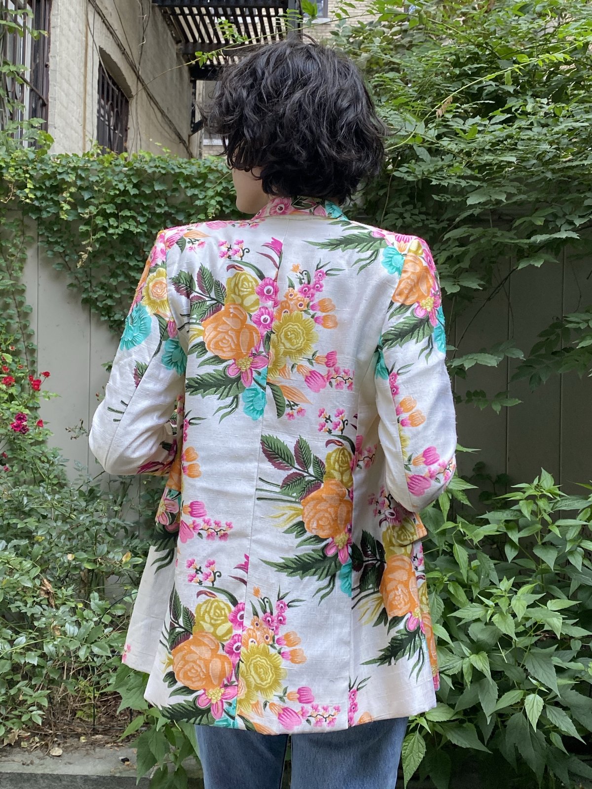 Alix of Bohemia Georgina Acid Floral Silk Blazer - Multi - Image 3 of 4