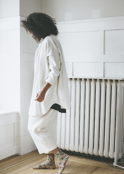 Black Crane Square Shirt - Cream Black Crane Square Shirt - Cream