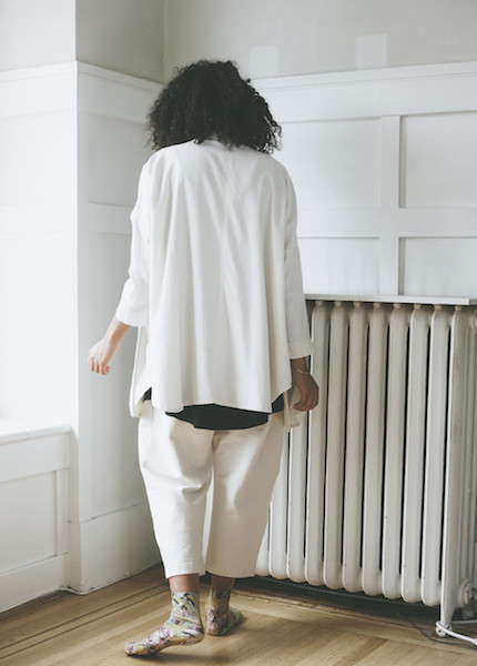 Black Crane Square Shirt - Cream Black Crane Square Shirt - Cream