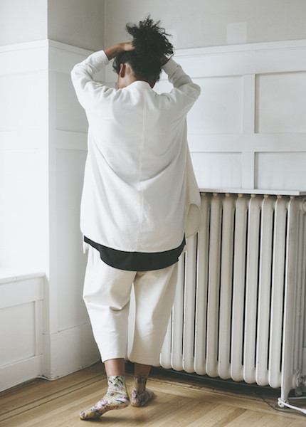 Black Crane Square Shirt - Cream Black Crane Square Shirt - Cream