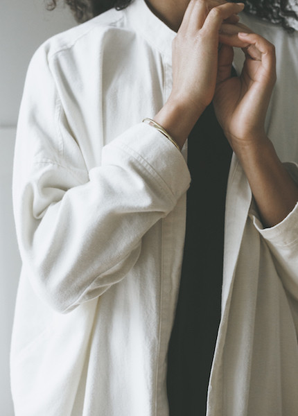 Black Crane Square Shirt - Cream Black Crane Square Shirt - Cream
