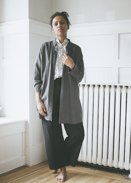 Black Crane Square Shirt - Dark Shadow Black Crane Square Shirt - Dark Shadow