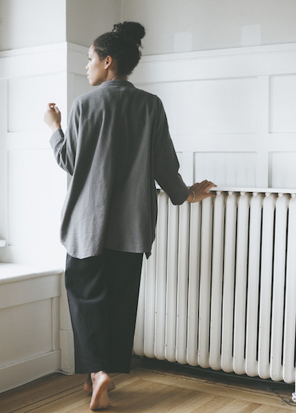 Black Crane Square Shirt - Dark Shadow Black Crane Square Shirt - Dark Shadow