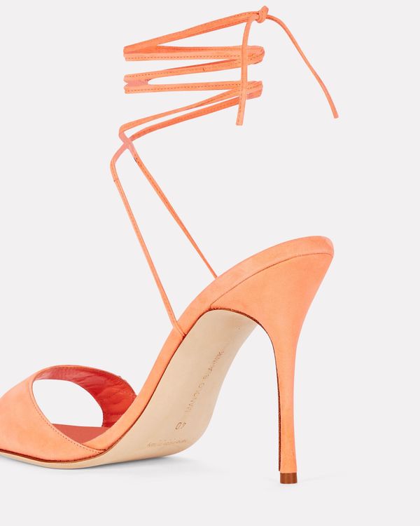 Manolo Blahnik Sabisa Lace Up Heel - Mora Manolo Blahnik Sabisa Lace Up Heel - Mora