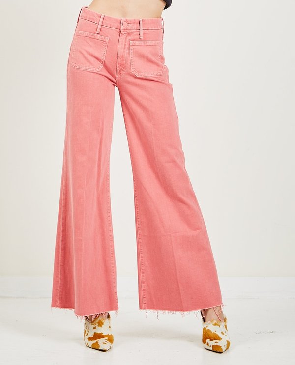 Mother Denim The Patch Pocket Roller Fray Jeans - Mauve Glow Mother Denim The Patch Pocket Roller Fray Jeans - Mauve Glow
