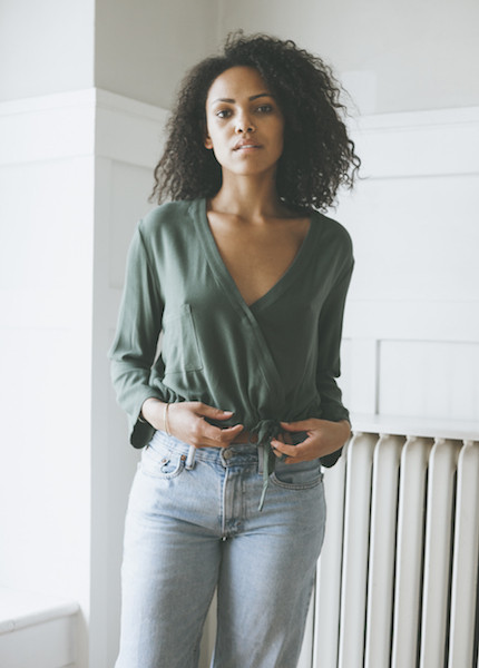 First Rite Crossover Blouse - Jade First Rite Crossover Blouse - Jade