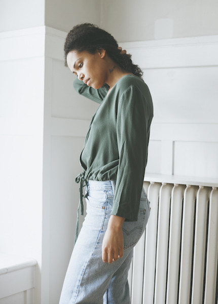 First Rite Crossover Blouse - Jade First Rite Crossover Blouse - Jade