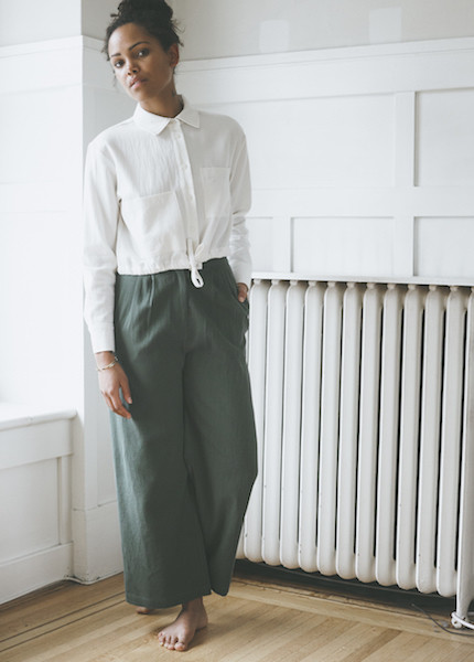 First Rite - Wide Trouser in Jade First Rite - Wide Trouser in Jade