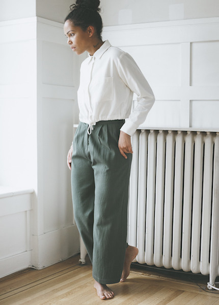 First Rite - Wide Trouser in Jade First Rite - Wide Trouser in Jade