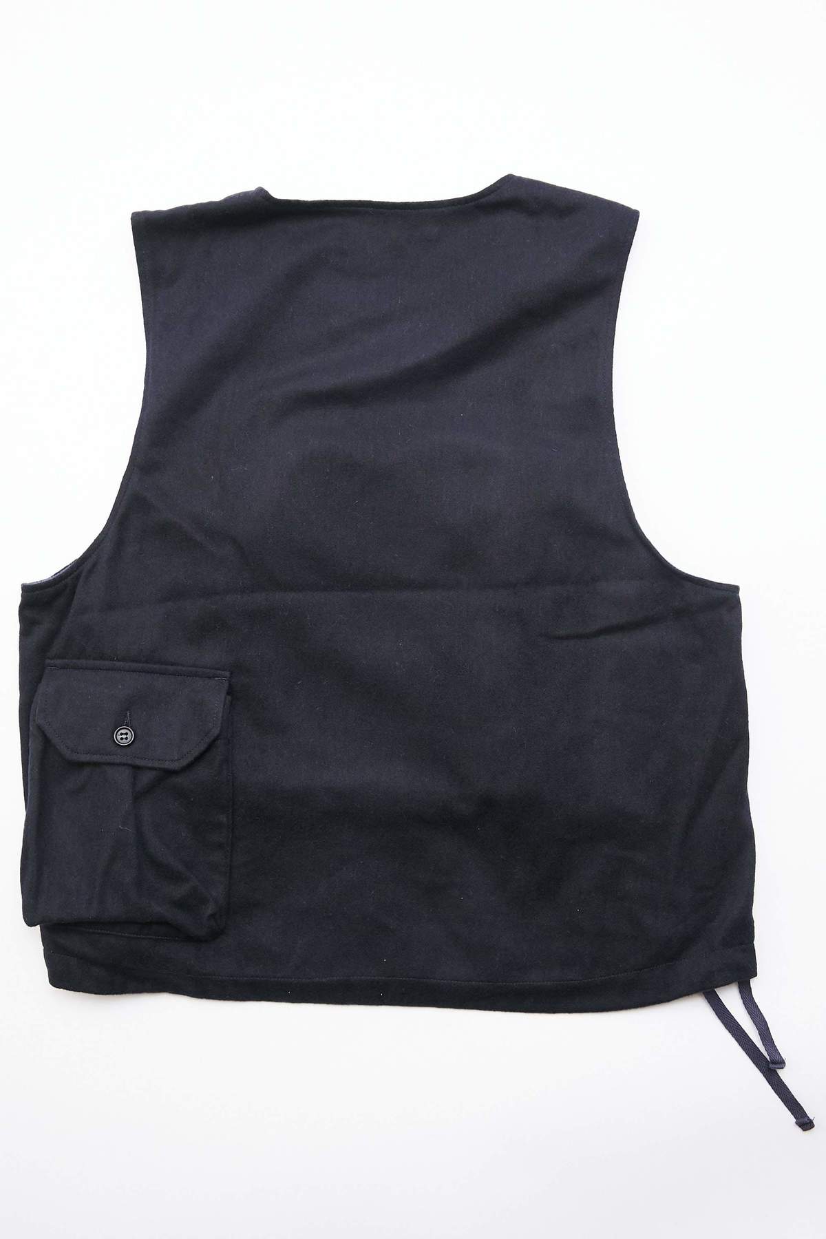 Engineered Garments Cover Vest in Wool Cotton Flannel - Dark Navy