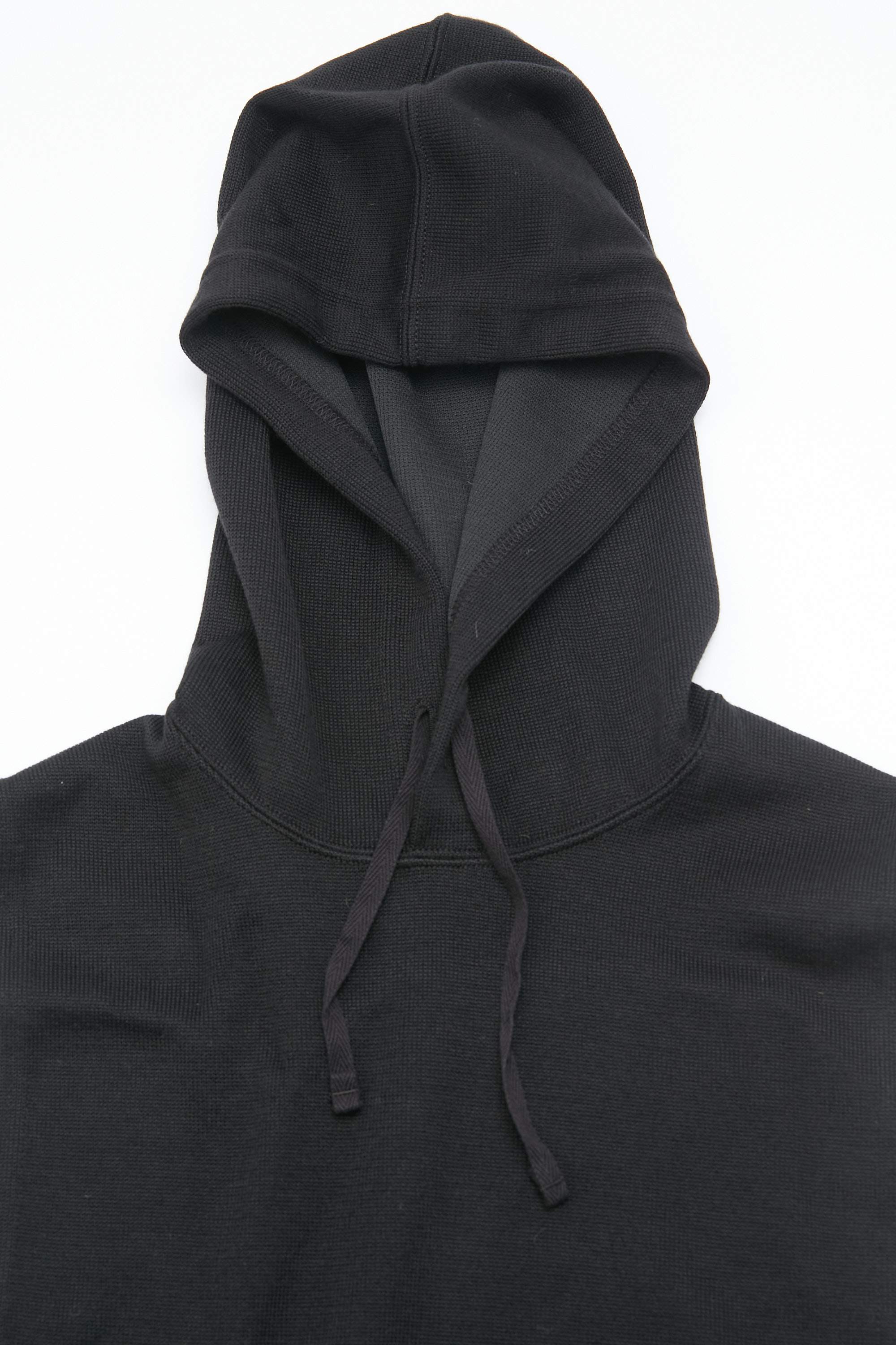 Engineered Garments Hooded Interliner in Tri Blend Jersey Knit Black