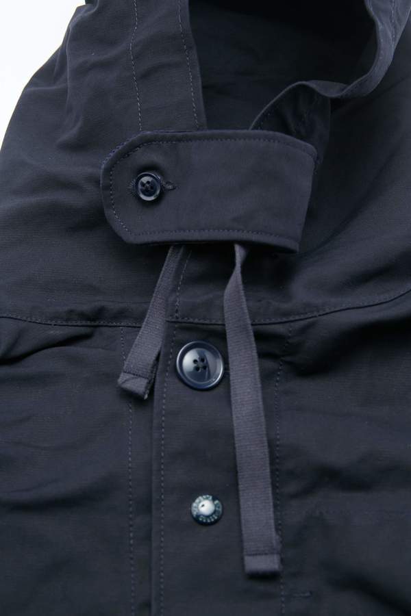 Engineered Garments Madison Parka in Cotton Double Cloth - Navy