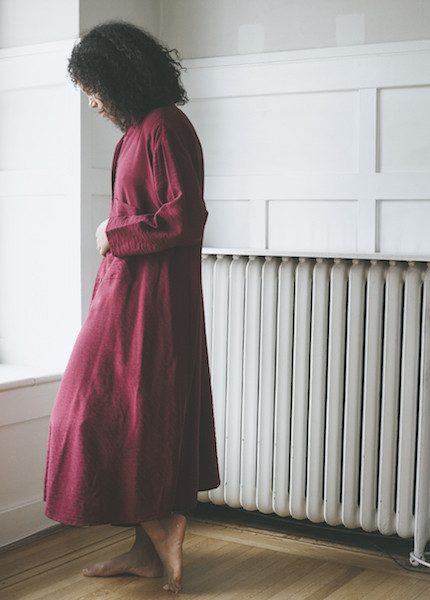 Sunja Link Ox Blood Shirt Dress Sunja Link Ox Blood Shirt Dress