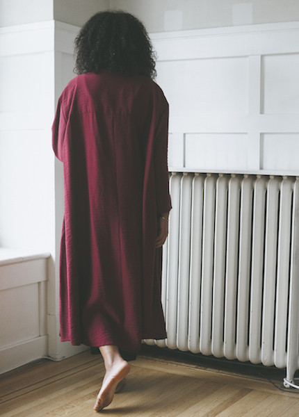 Sunja Link Ox Blood Shirt Dress Sunja Link Ox Blood Shirt Dress