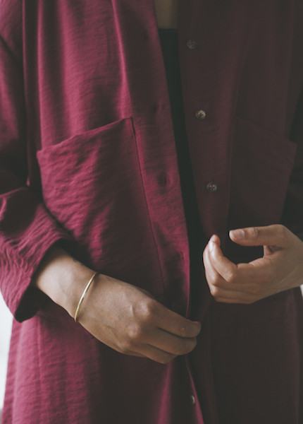 Sunja Link Ox Blood Shirt Dress Sunja Link Ox Blood Shirt Dress