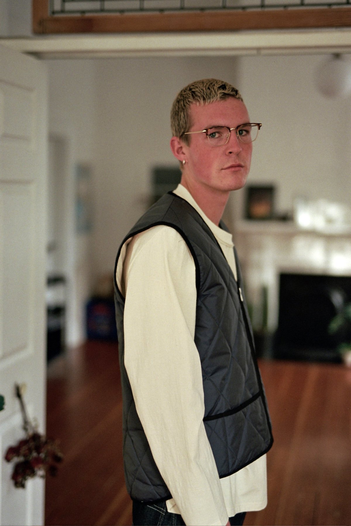 CAMIEL FORTGENS worker vest ウール ワーカーベスト Camiel Fortgens Worker Vest - Tech Blue | Garmentory