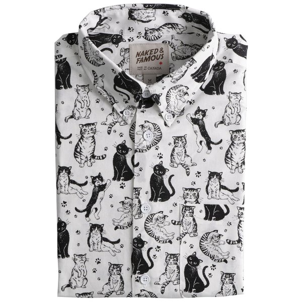 naked and famous cat shirt