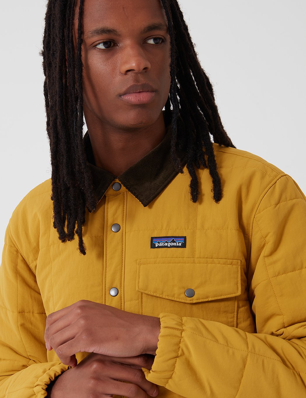 Patagonia Isthmus Quilted Shirt Jacket Buckwheat Gold Garmentory