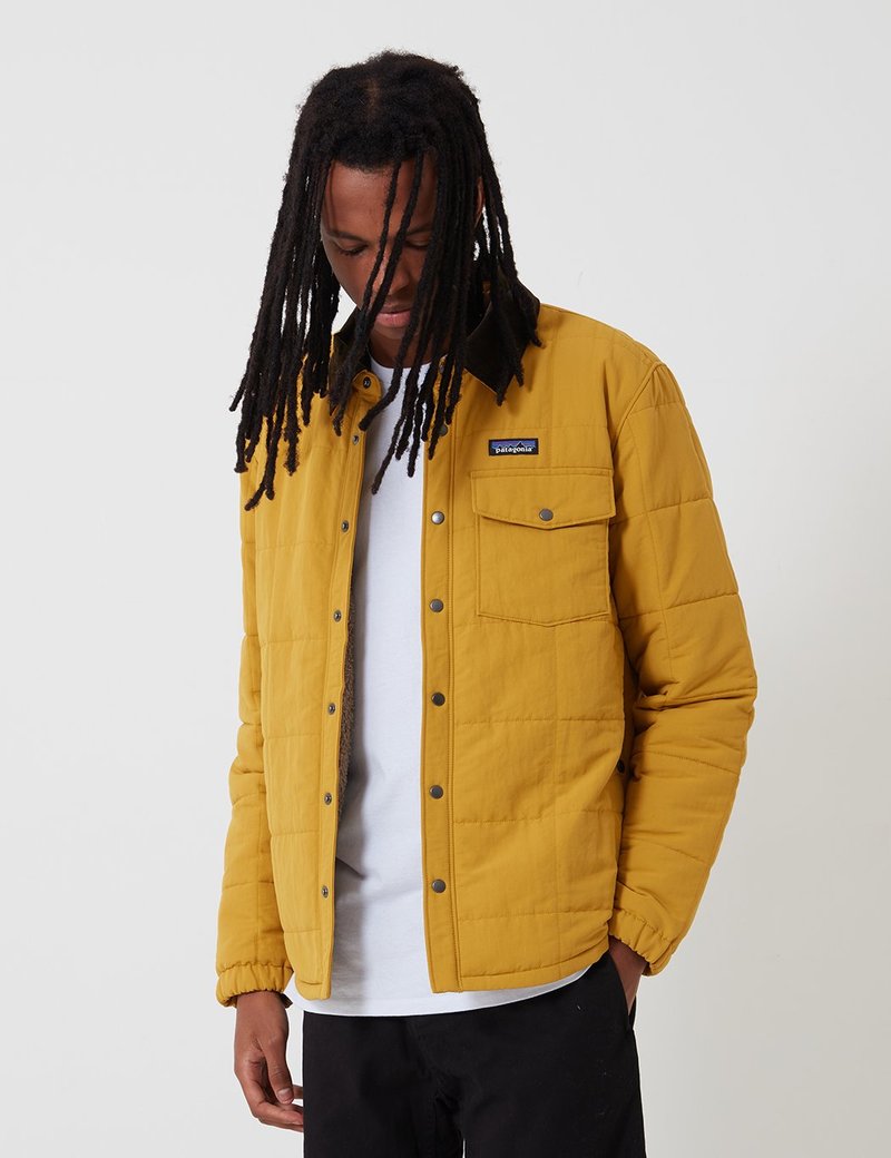 Patagonia Isthmus Quilted Shirt Jacket Buckwheat Gold Garmentory