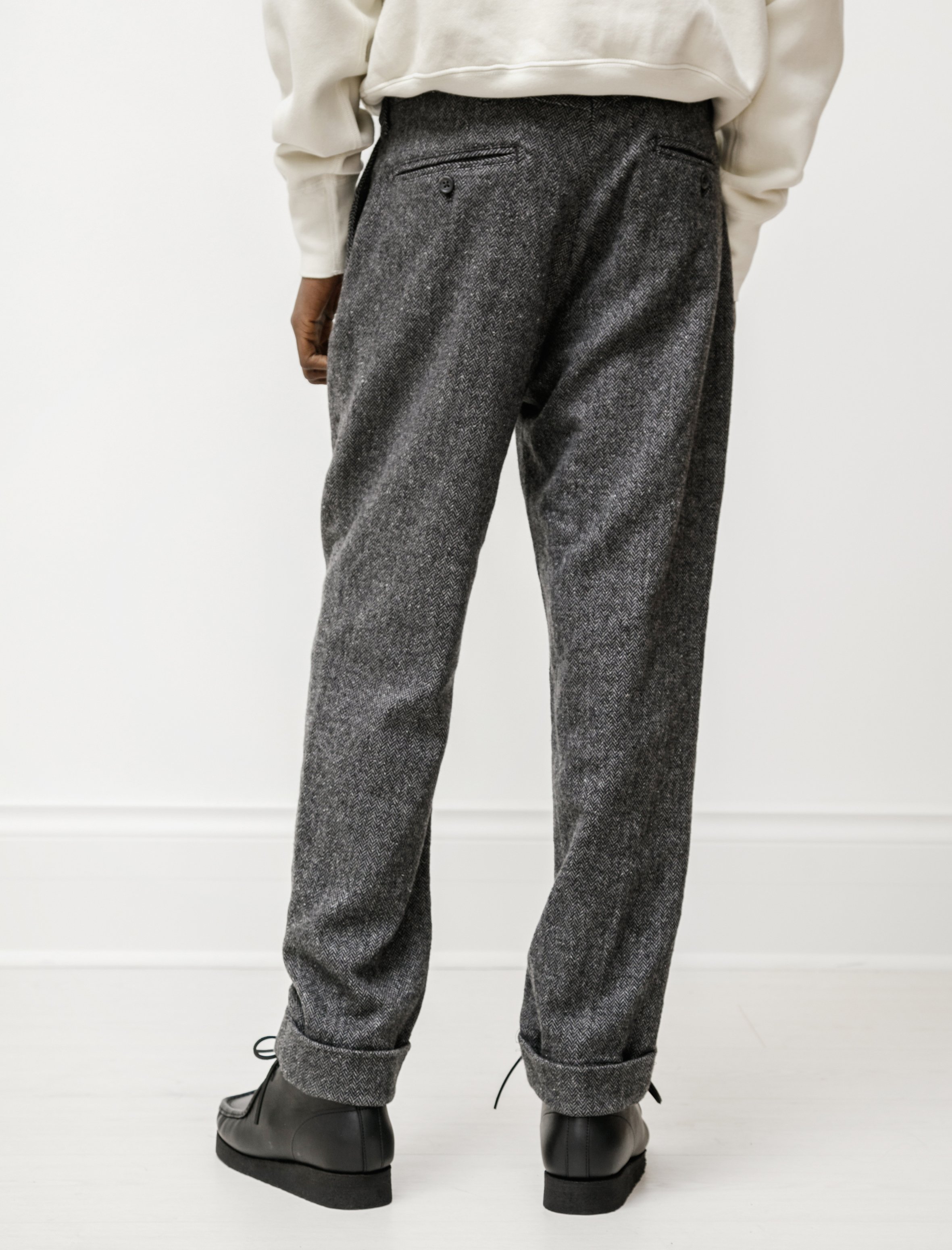 Engineered Garments Andover Poly Wool Herringbone Pant Grey Garmentory