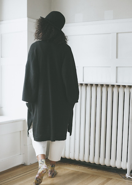 Bare Knitwear Chaki Kimono Coat - Black Bare Knitwear Chaki Kimono Coat - Black