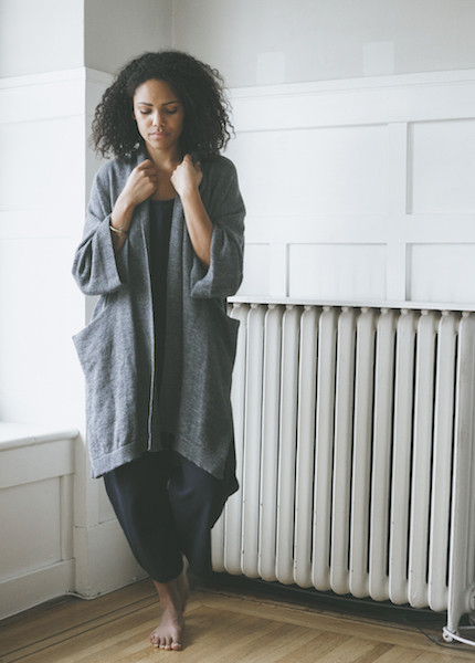 Bare Knitwear Chaki Kimono Coat - Charcoal Bare Knitwear Chaki Kimono Coat - Charcoal
