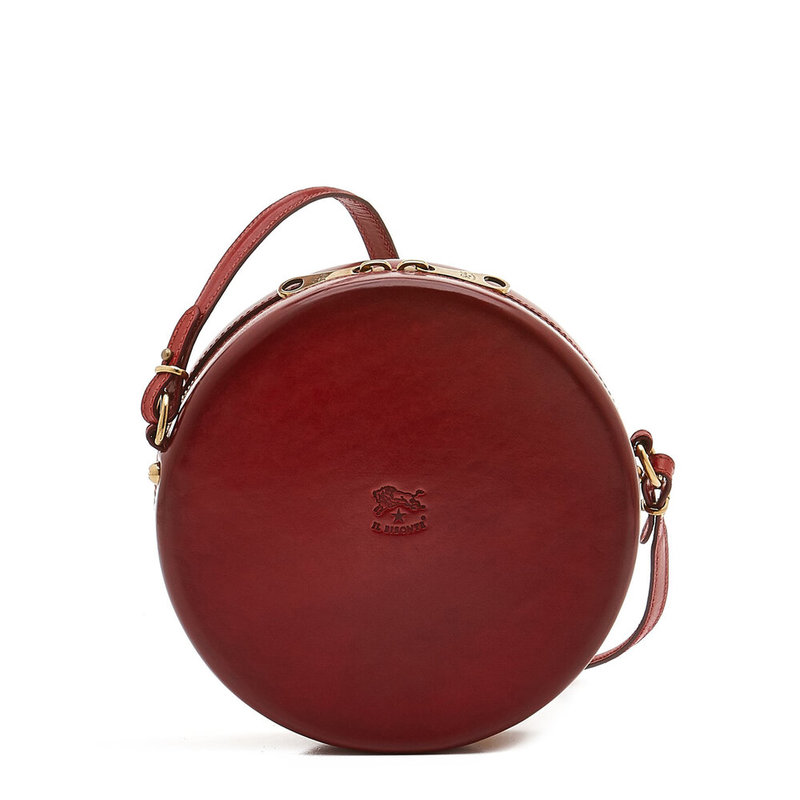 Il Bisonte Woman's Cross Leather Ciprea Bag Red Garmentory