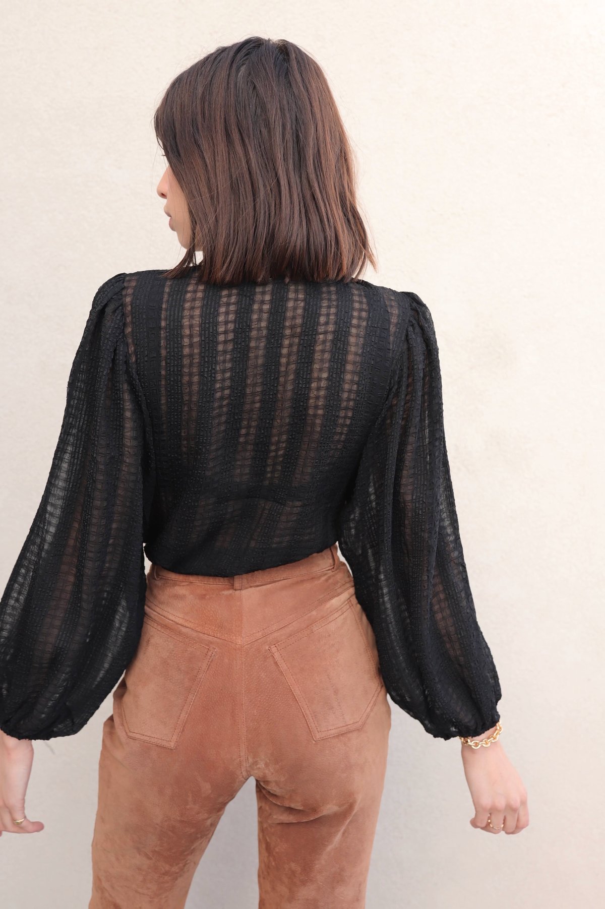 fp one solid smocked top