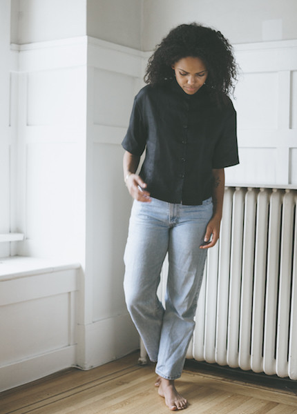 Ursa Minor Tilly Blouse - Black Linen Ursa Minor Tilly Blouse - Black Linen