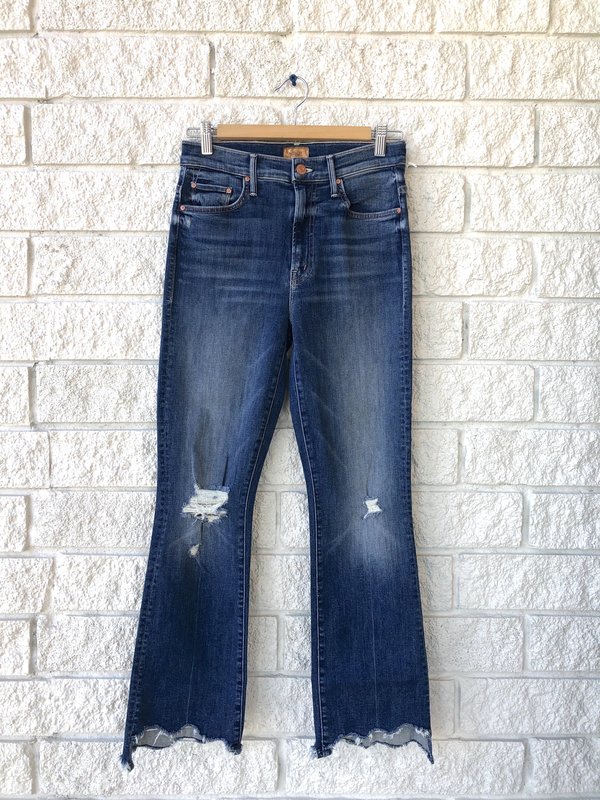 Mother Denim The Insider Crop Step Chew Jeans Mother Denim The Insider Crop Step Chew Jeans