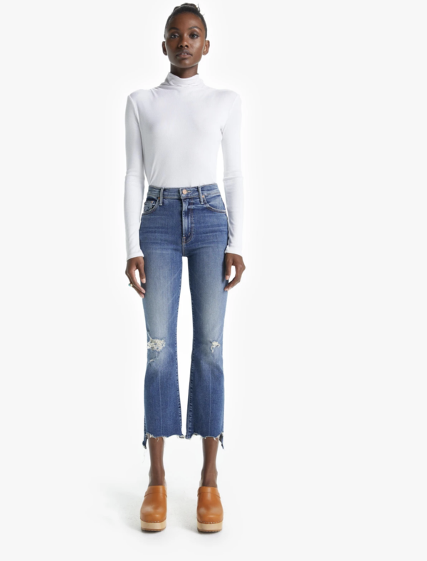 Mother Denim The Insider Crop Step Chew Jeans Mother Denim The Insider Crop Step Chew Jeans