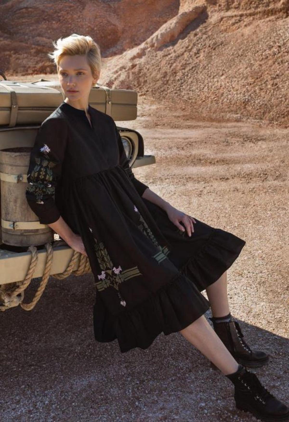 Devotion Embroidered Maxi Dress - black | Garmentory