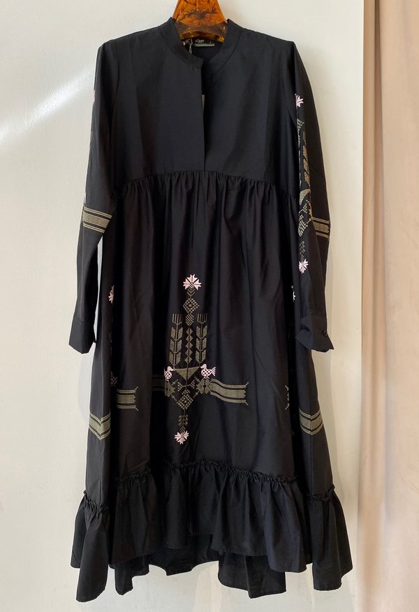 Devotion Embroidered Maxi Dress - black | Garmentory