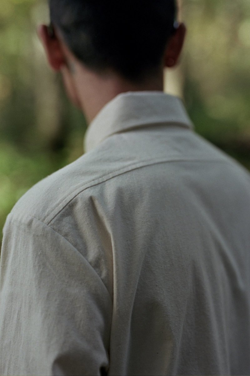 Frank Leder Cotton Bedsheet Shirt - Natural