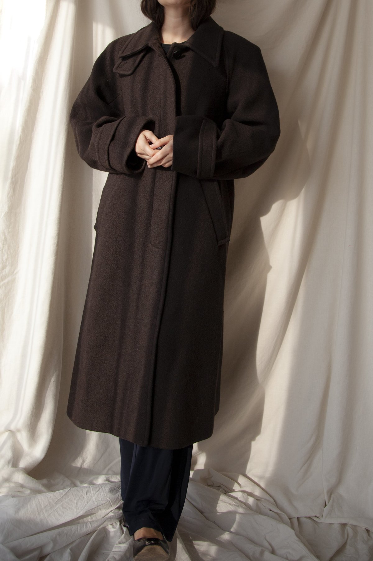 AMOMENTO Raglan Coat - Brown | Garmentory