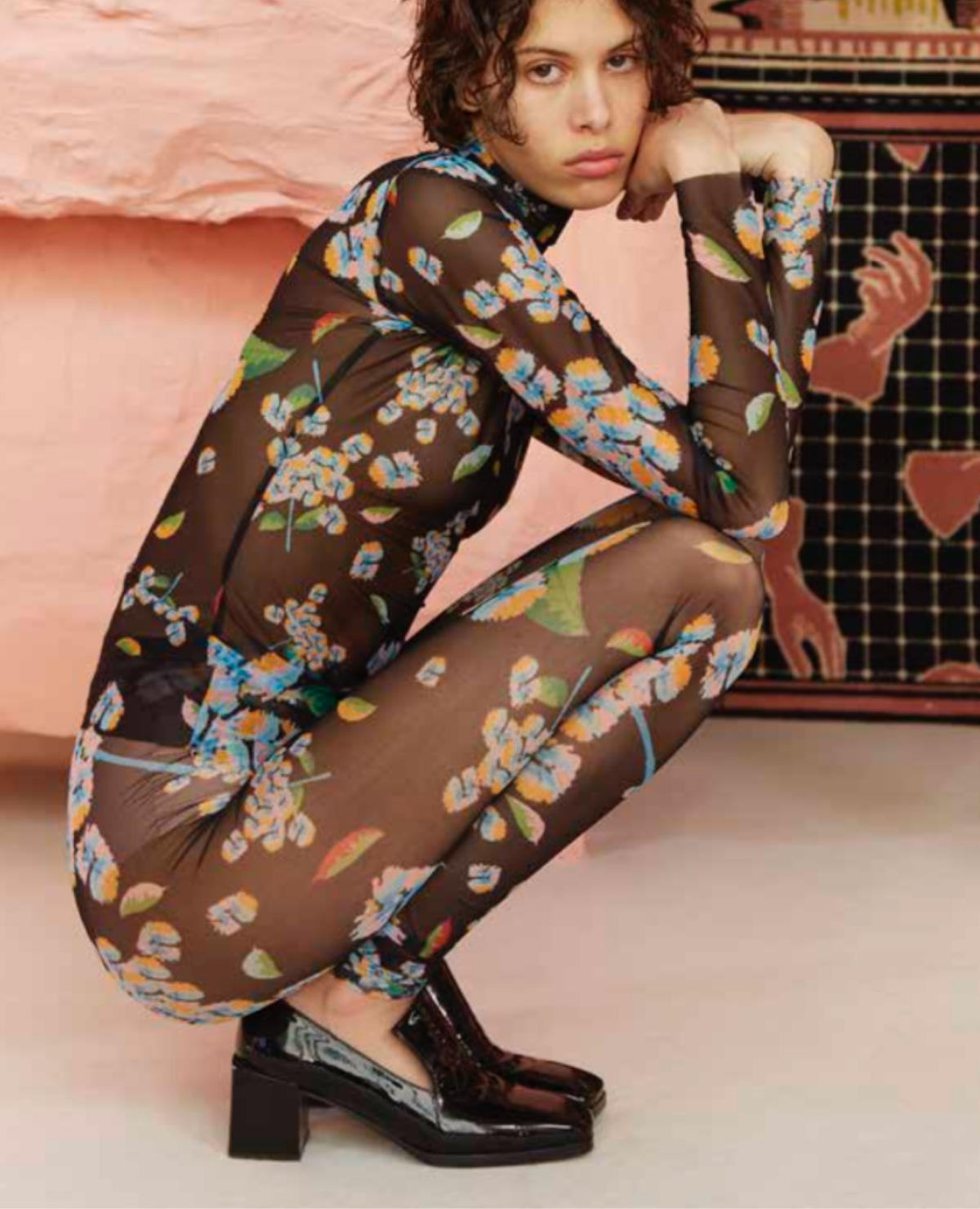 美品◇ Henrik Vibskov マルチカラーベルベットPollenドレス HENRIK-VIBSKOV-Pollen-Leggings