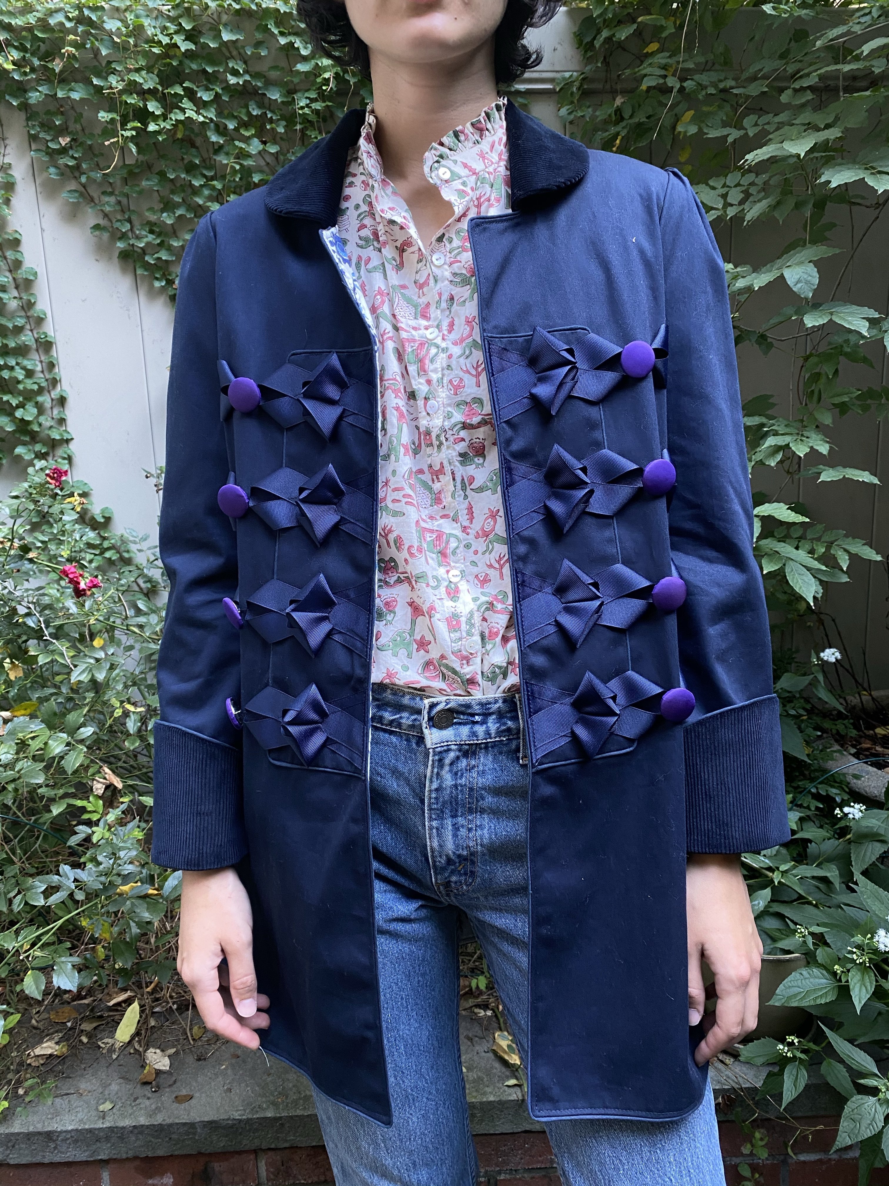 Alix of Bohemia Ribbon Jacket Navy Garmentory