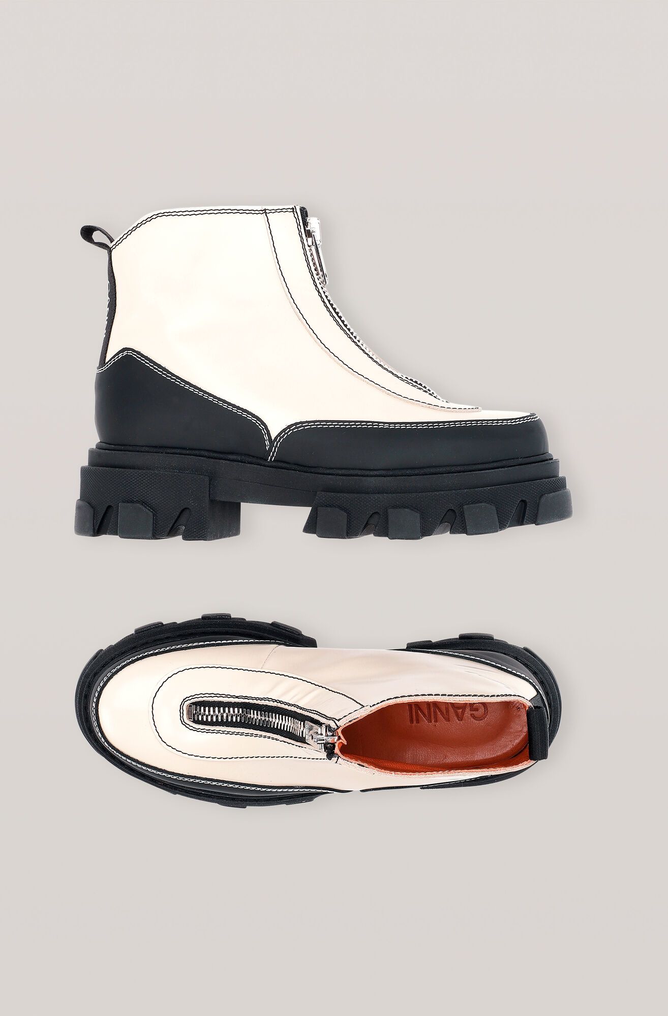 ganni polido zipper boot