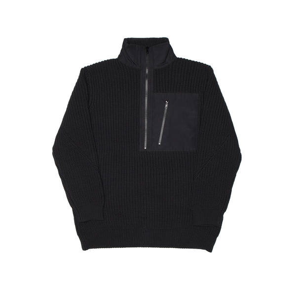 Y-3 Half Zip Sweater - Black | Garmentory